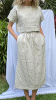THE SKIRT | Linen High Waisted Skirt Midi