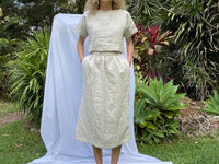 THE SKIRT | Linen High Waisted Skirt Midi